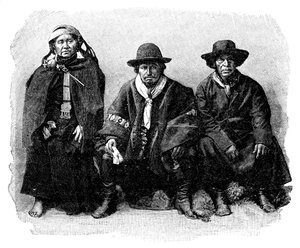 En gruppe araukanere, Chile, Argentina, 1895 av Unbekannt