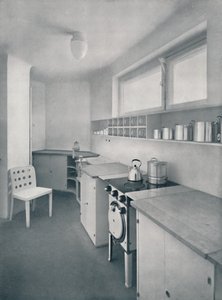 Et kjøkken designet av professor Oswald Haerdtl i Wien, 1935 av Unbekannt