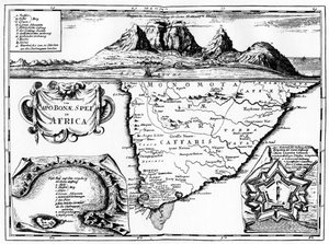 Et kart over Kapp det gode håp, Sør-Afrika, 1719 1931 av Unbekannt