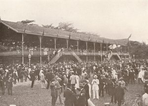 En del av Derby Club Racecourse Enclosure, 1914 av Unbekannt