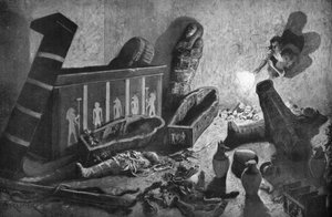 En ransaket egyptisk grav, 1933-1934 av Unbekannt