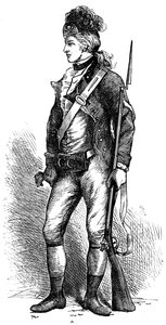 En ekte amerikansk riflemann, c1776-1780 c1880 av Unbekannt