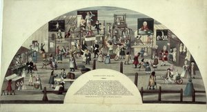 En scene av Bartholomew Fair, 1700-tallet av Unbekannt