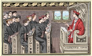 Et skolehus, 1500-tallet 1849. av Unbekannt