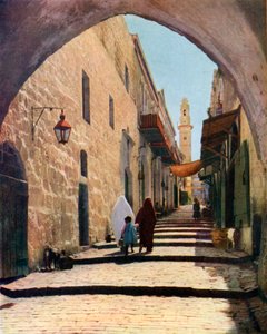 En gate i Jerusalem, Israel, 1926 av Unbekannt