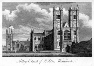 Abbey Church of St Peter, Westminster, London, 1805 av Unbekannt