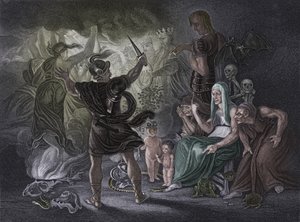Act IV Scene i fra Macbeth, c1800-tallet av Unbekannt