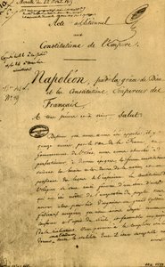 Tilleggsakt til imperiets konstitusjoner, 22. april 1815, 1921. av Unbekannt