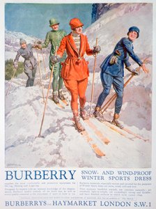 Annonse for Burberry vintersportskjole, 1927 av Unbekannt