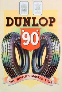Annonse for Dunlop 90-dekk, 1935 av Unbekannt