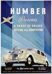 Annonse for Humber-biler, 1938 av Unbekannt