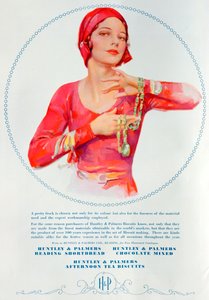 Annonse for Huntley og Palmers kjeks, 1930 av Unbekannt