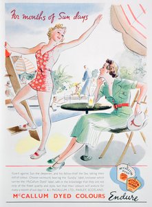 Annonse for McCallum-fargede farger, 1937 av Unbekannt