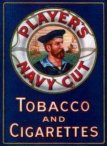 Annonse for spillere Navy Cut Tobacco and Cigarettes, 1923 av Unbekannt