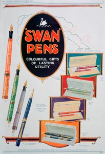 Annonse for svanepenner, 1928 av Unbekannt