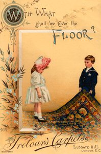 Annonse for Treloars-tepper, fra Ludgate Hill, London av Unbekannt
