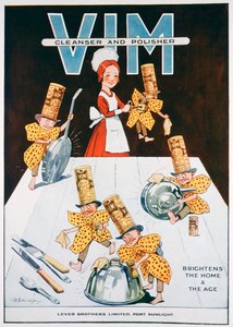 Annonse for Vim rense- og poleringsmiddel, 1919 av Unbekannt