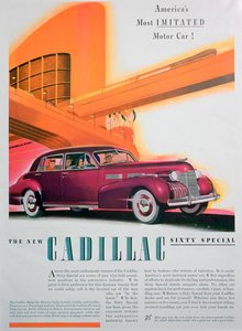 Annonse for Cadillac Sixty Special-bilen, 1940 av Unbekannt