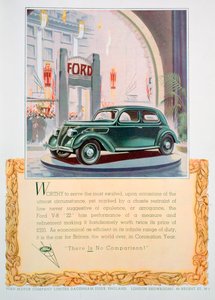 Annonse for Ford V8 22-bilen, 1937 av Unbekannt