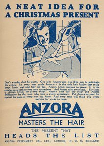 Annonse for Anzora hårfikseringsmiddel, 1936. av Unbekannt