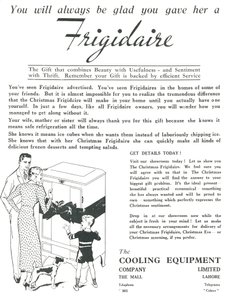 Annonse for Frigidaire-kjøleskap, 1936. av Unbekannt
