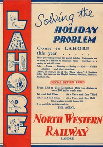 Annonse for North Western Railway som promoterte reiser til Lahore, 1936. av Unbekannt