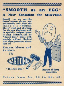 Annonse for barberhøvelen Wardonia, 1936. av Unbekannt