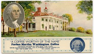 Annonsekort for Forbes Martha Washington Coffee av Unbekannt