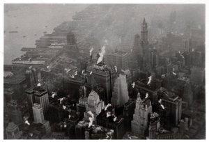 Luftfoto av Manhattan, New York City, USA, fra en Zeppelin, 1928 1933 av Unbekannt