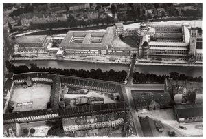Luftfoto av Deutsches Museum, München, Tyskland, fra en Zeppelin, c1931 1933 av Unbekannt
