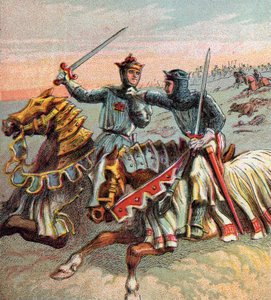 Etter slaget ved Crecy, 1346, c1850 av Unbekannt
