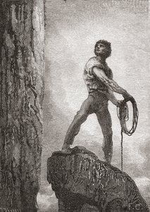 Etter et verk av Gustave Dore fra boken "The Toilers of the Sea" av Victor Hugo, fra "Life and Reminiscences of Gustave Dore", utgitt 1885 av Unbekannt