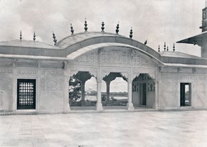 Agra. Khas Mahal som viser Taj, c1910. av Unbekannt