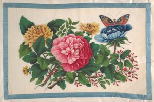 Album som inneholder tolv malerier av blomster, 1800-tallet. av Unbekannt