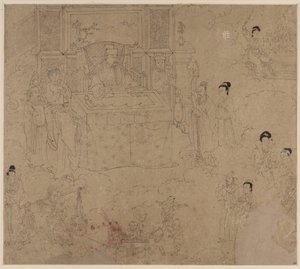 Album med daoistiske og buddhistiske temaer: Kings of Hells: Leaf 28, 1200-tallet. av Unbekannt