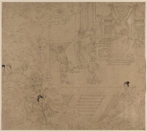 Album med daoistiske og buddhistiske temaer: Kings of Hells: Leaf 32, 1200-tallet. av Unbekannt