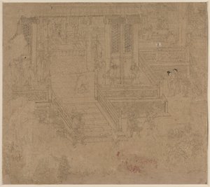 Album med daoistiske og buddhistiske temaer: Kings of Hells: Leaf 37, 1200-tallet. av Unbekannt