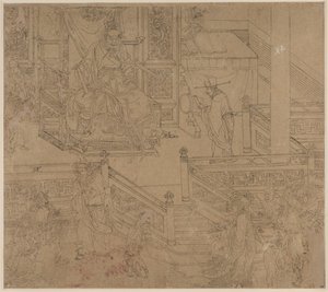 Album med daoistiske og buddhistiske temaer: Kings of Hells: Leaf 40, 1200-tallet. av Unbekannt