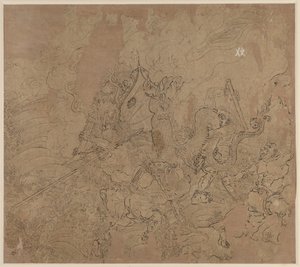 Album med daoistiske og buddhistiske temaer: Search the Mountain: Leaf 49, 1200-tallet. av Unbekannt