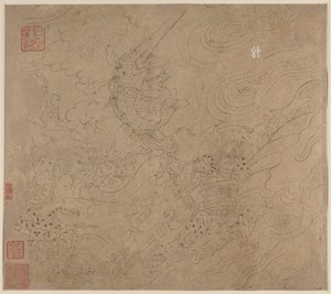 Album med daoistiske og buddhistiske temaer: Search the Mountain: Leaf 50, 1200-tallet. av Unbekannt