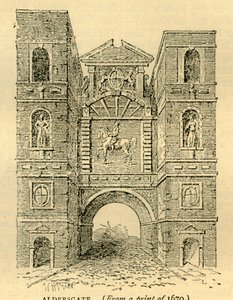 Aldersgate, 1670, c1872. av Unbekannt