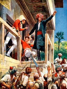 Alexander Burnes , skotsk diplomat myrdet av afghanere under den første anglo-afghanske krigen, 1841 av Unbekannt