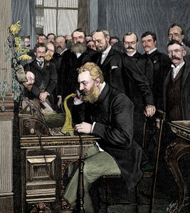 Alexander Graham Bell 1847-1922, skotskfødt amerikansk oppfinner av Unbekannt