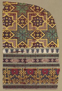 Alhambra hengende fragment med dekorerte bånd, 1300-tallet. av Unbekannt