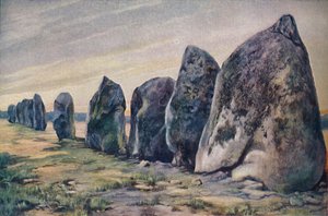 Alinements nær Carnac, Bretagne, Frankrike, c1920 av Unbekannt