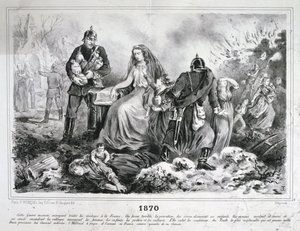 Allegorisk tegneserie, fransk-prøyssisk krig, 1870-1871 av Unbekannt