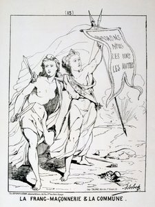 Allegory of Freemasonry and the Commune, Paris Commune, 1871. av Unbekannt