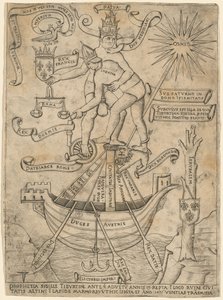 Allegori om keiseren og paven, ca. 1495. av Unbekannt