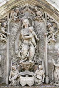 Amboise Castle Chapel Tympanum : Virgin and Child, Amboise, Frankrike av Unbekannt