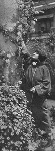 Amelita Galli-Curci - Den store divaen som samler roser, hennes favorittblomster, c1925 av Unbekannt